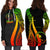 Chuuk Women's Hoodie Dress - Reggae Polynesian Tentacle Tribal Pattern - Polynesian Pride