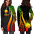 Nauru Women's Hoodie Dress - Reggae Polynesian Tentacle Tribal Pattern - Polynesian Pride