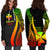 Wallis and Futuna Women's Hoodie Dress - Reggae Polynesian Tentacle Tribal Pattern - Polynesian Pride