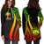 Federated States of Micronesia Women's Hoodie Dress - Reggae Polynesian Tentacle Tribal Pattern - Polynesian Pride