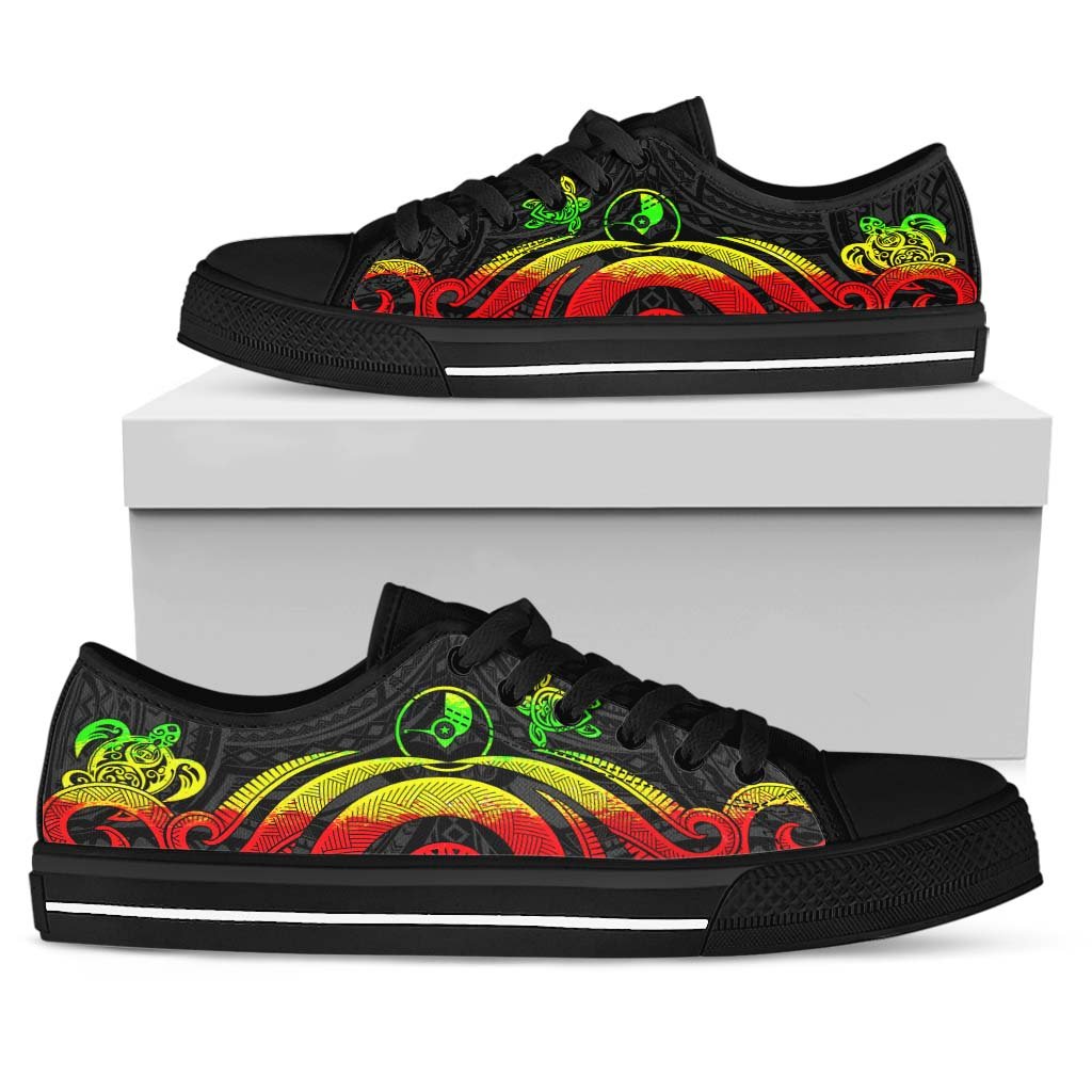 Yap Low Top Canvas Shoes - Reggae Tentacle Turtle - Polynesian Pride