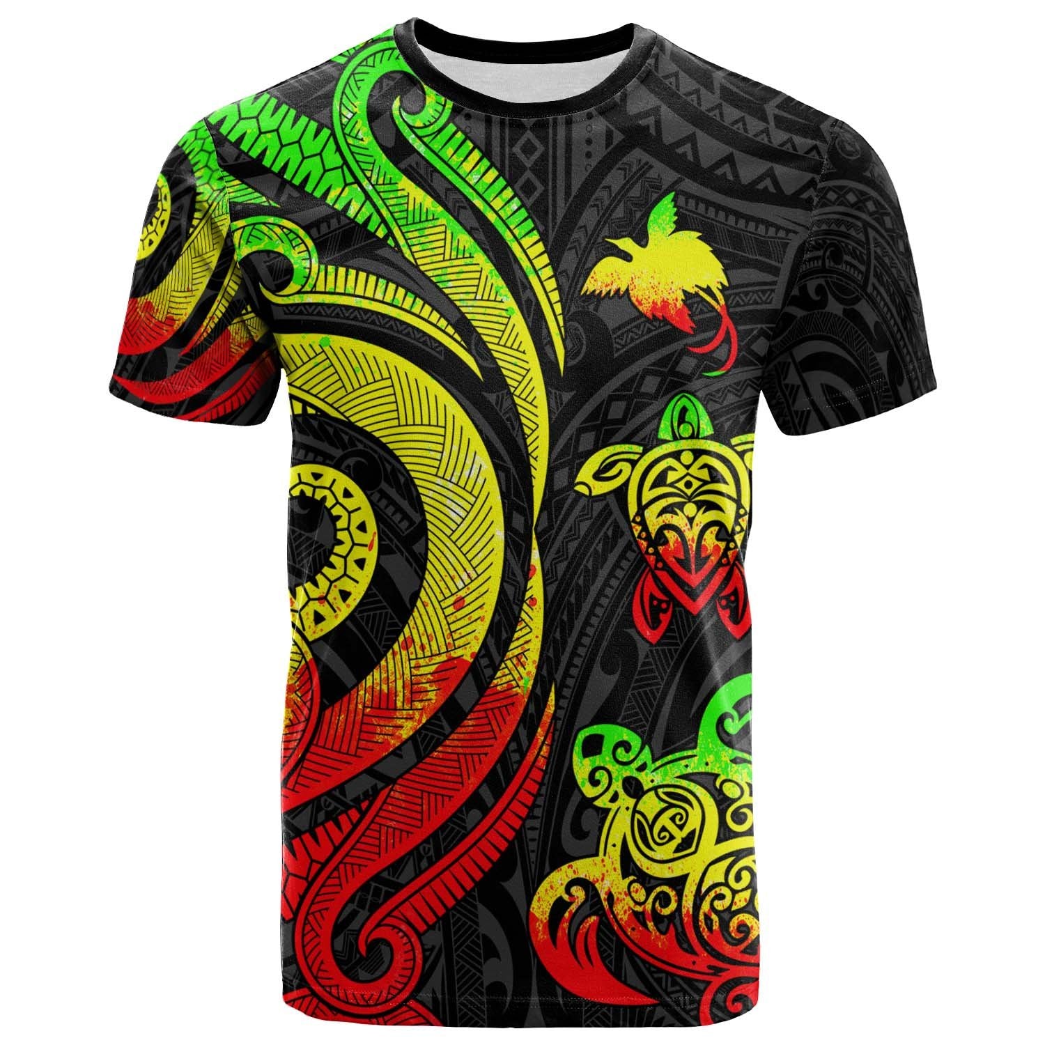 Papua New Guinea T Shirt Reggae Tentacle Turlte Unisex Art - Polynesian Pride