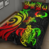 Pohnpei Quilt Bed Set - Reggae Tentacle Turtle - Polynesian Pride