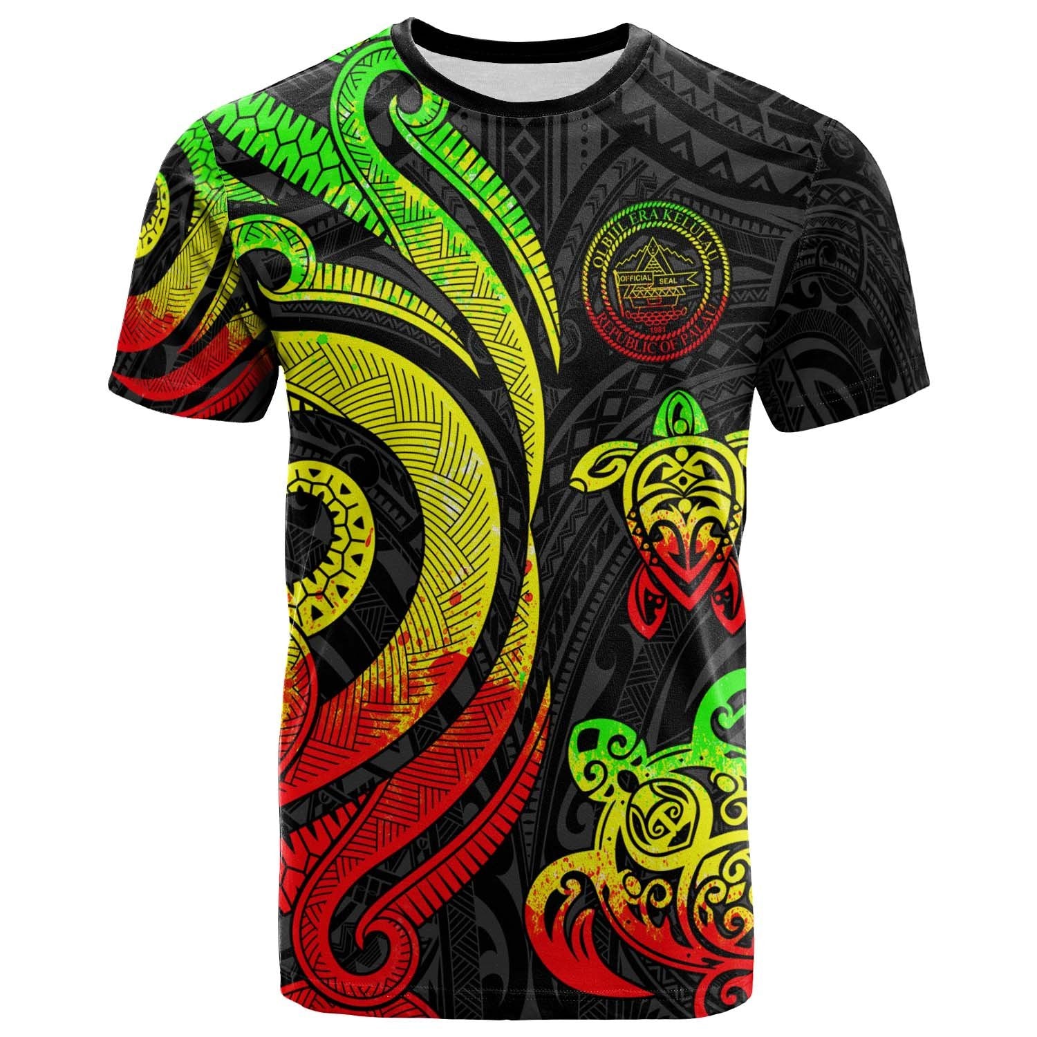 Palau T Shirt Reggae Tentacle Turtle Unisex Art - Polynesian Pride