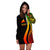 Tokelau Women's Hoodie Dress - Reggae Polynesian Tentacle Tribal Pattern - Polynesian Pride