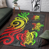 Tuvalu Area Rug - Reggae Tentacle Turtle - Polynesian Pride