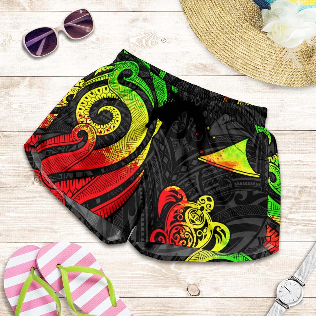 Tokelau Women's Short - Reggae Tentacle Turtle Women Reggae - Polynesian Pride