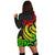 Marshall Islands Women Hoodie Dress - Reggae Tentacle Turtle Crest - Polynesian Pride