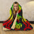 Tahiti Hooded Blanket - Reggae Tentacle Turtle - Polynesian Pride