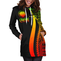 Northern Mariana Islands Women's Hoodie Dress - Reggae Polynesian Tentacle Tribal Pattern - Polynesian Pride