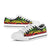 Fiji Low Top Canvas Shoes - Reggae Tentacle Turtle Crest - Polynesian Pride