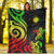 Marshall Islands Premium Blanket - Reggae Tentacle Turtle Crest - Polynesian Pride