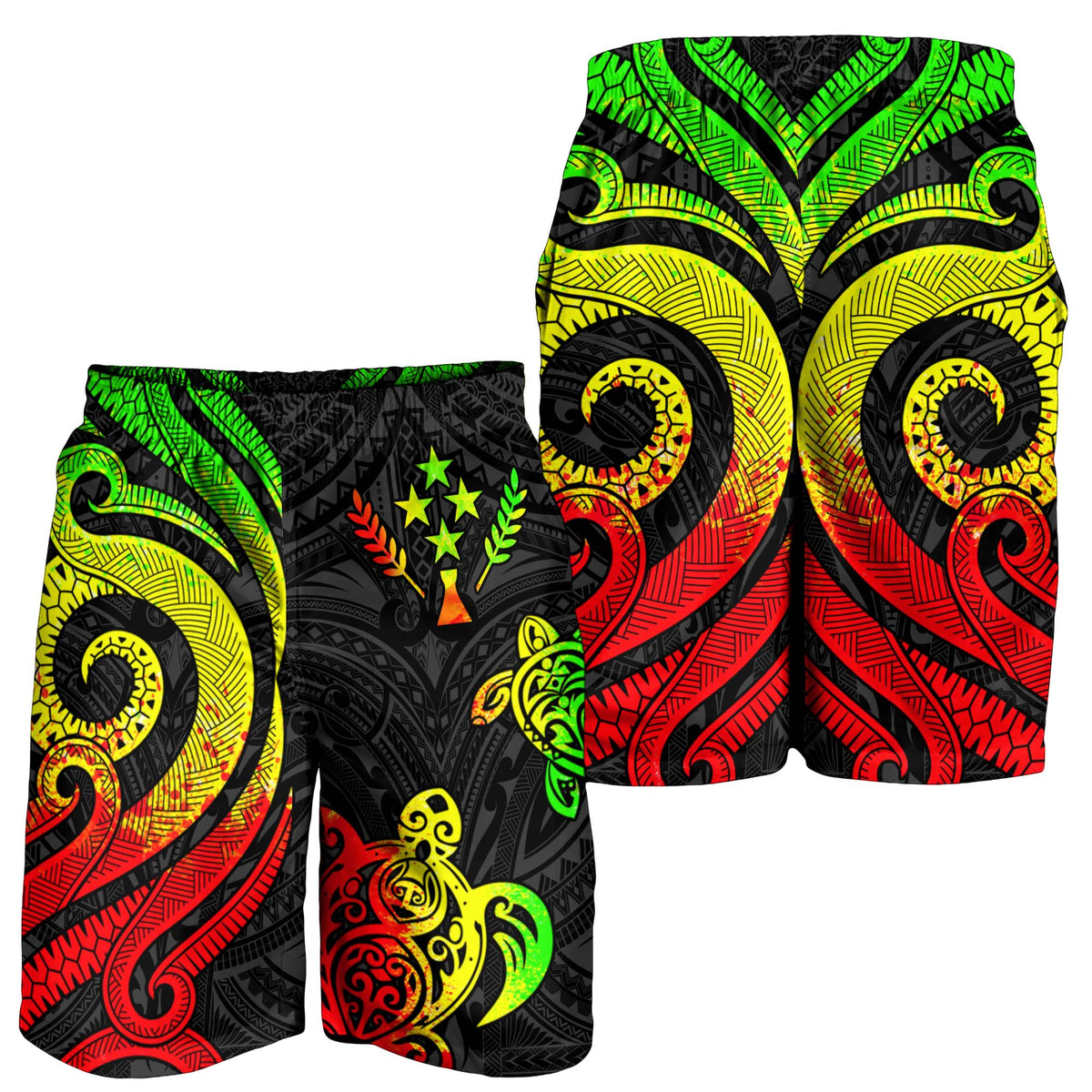 Kosrae Men's Short - Reggae Tentacle Turtle - Polynesian Pride