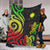 Marshall Islands Premium Blanket - Reggae Tentacle Turtle Crest - Polynesian Pride