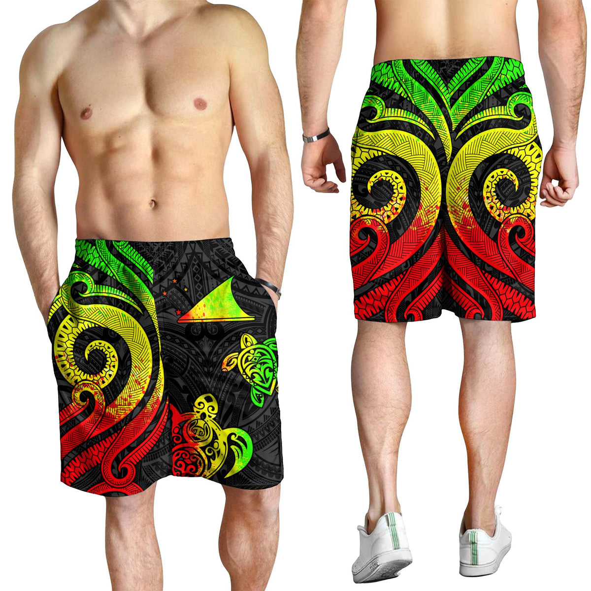 Tokelau Men's Short - Reggae Tentacle Turtle - Polynesian Pride