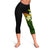 Kanaka Maoli (Hawaiian) Capris, Polynesian Plumeria Banana Leaves Reggae - Polynesian Pride