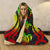 Cook Islands Hooded Blanket - Reggae Tentacle Turtle - Polynesian Pride