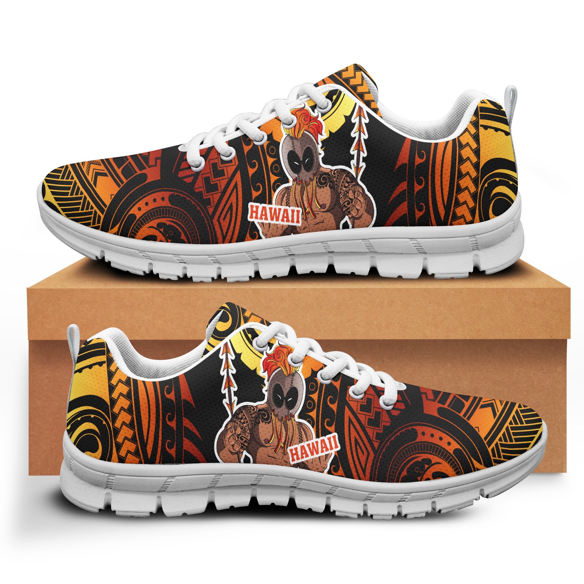 Hawaii Warrior Helmet Polynesian Sneakers - Ron Style - AH - Polynesian Pride