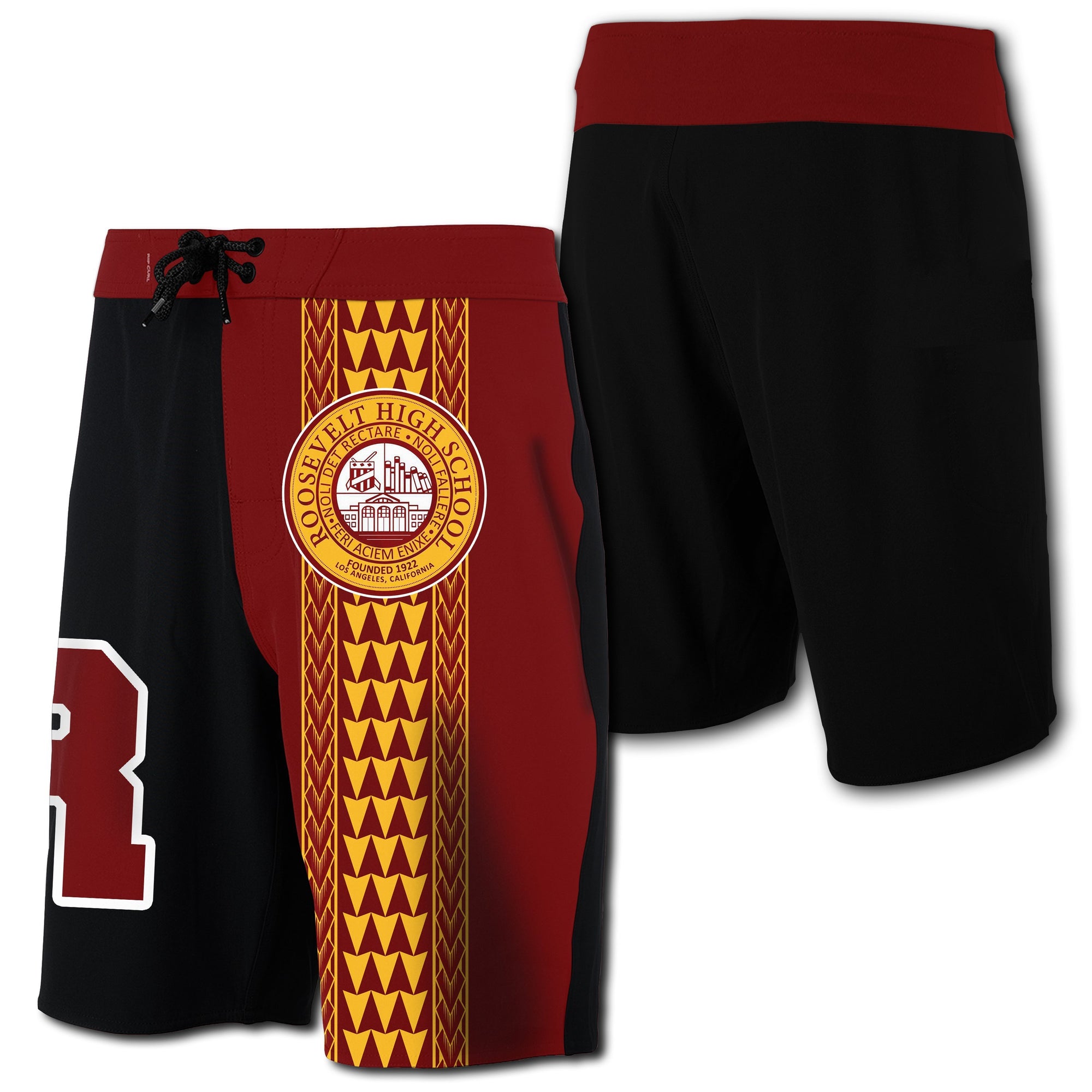 Hawaii - Roosevelt High Board Short - AH Men Red - Polynesian Pride