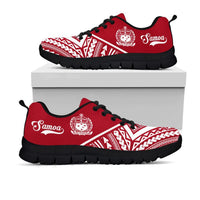 Samoa Sneakers - Samoa Coat Of Arms Polynesian Tattoo 2nd Ver Unisex White - Polynesian Pride