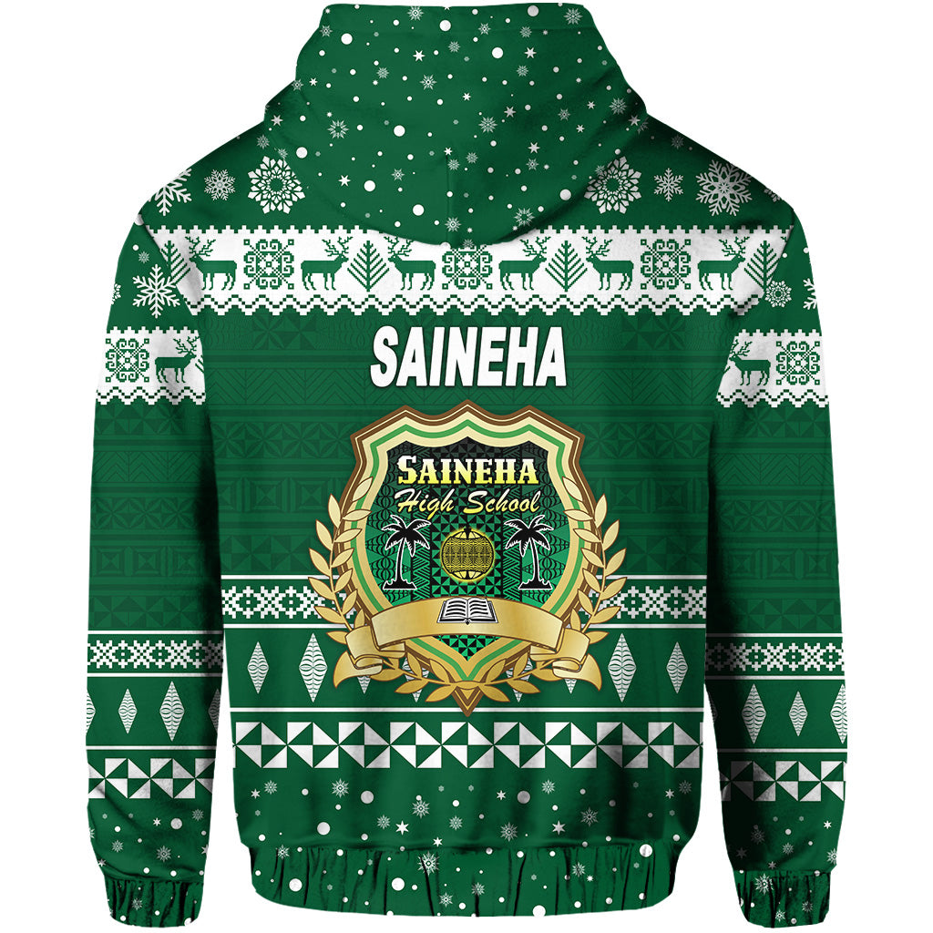 Saineha High School Christmas Zip Hoodie Simple Style LT8 - Polynesian Pride