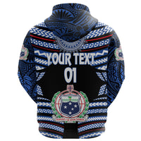 Custom Manu Samoa Rugby Hoodie Creative Style Black, Custom Text and Number - Polynesian Pride