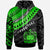 Samoa Custom Hoodie Ginger Lei Green Pattern Unisex Green - Polynesian Pride