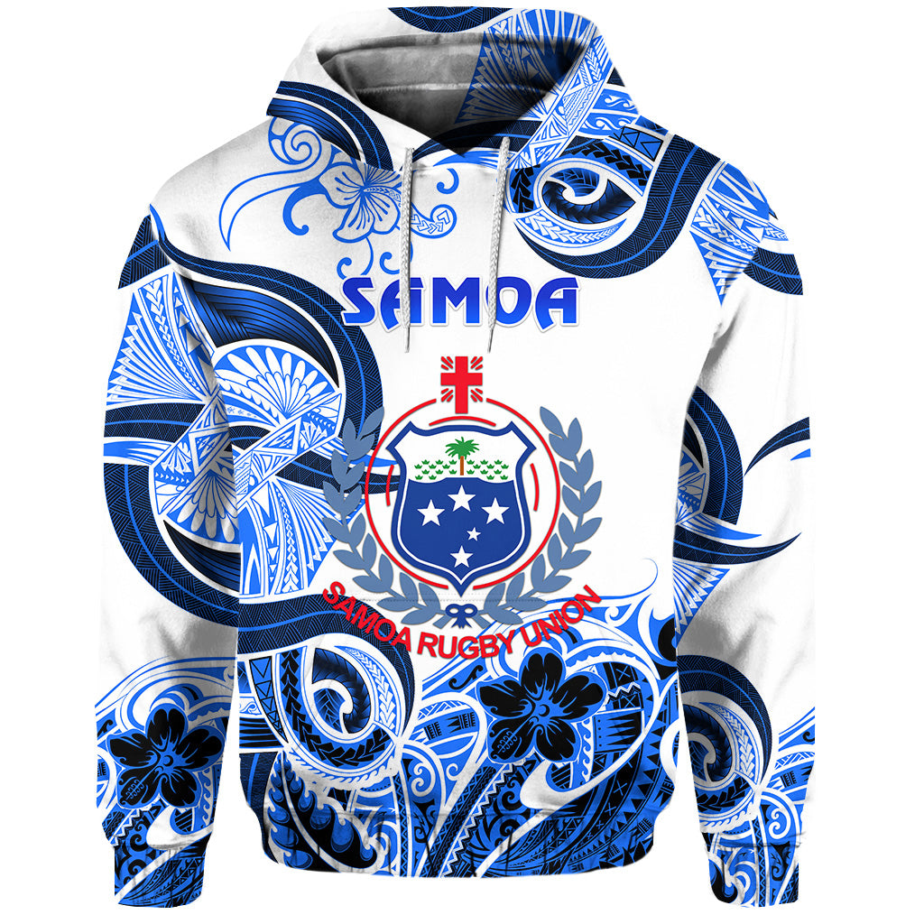 Custom Samoa Manu Hoodie Rugby Unique Style White LT8 - Polynesian Pride