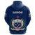 Manu Samoa Rugby Zip Hoodie Simple Style Blue - Polynesian Pride