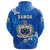 Manu Samoa Rugby Zip Hoodie Unique Vibes Coat of Arms Full Blue - Polynesian Pride