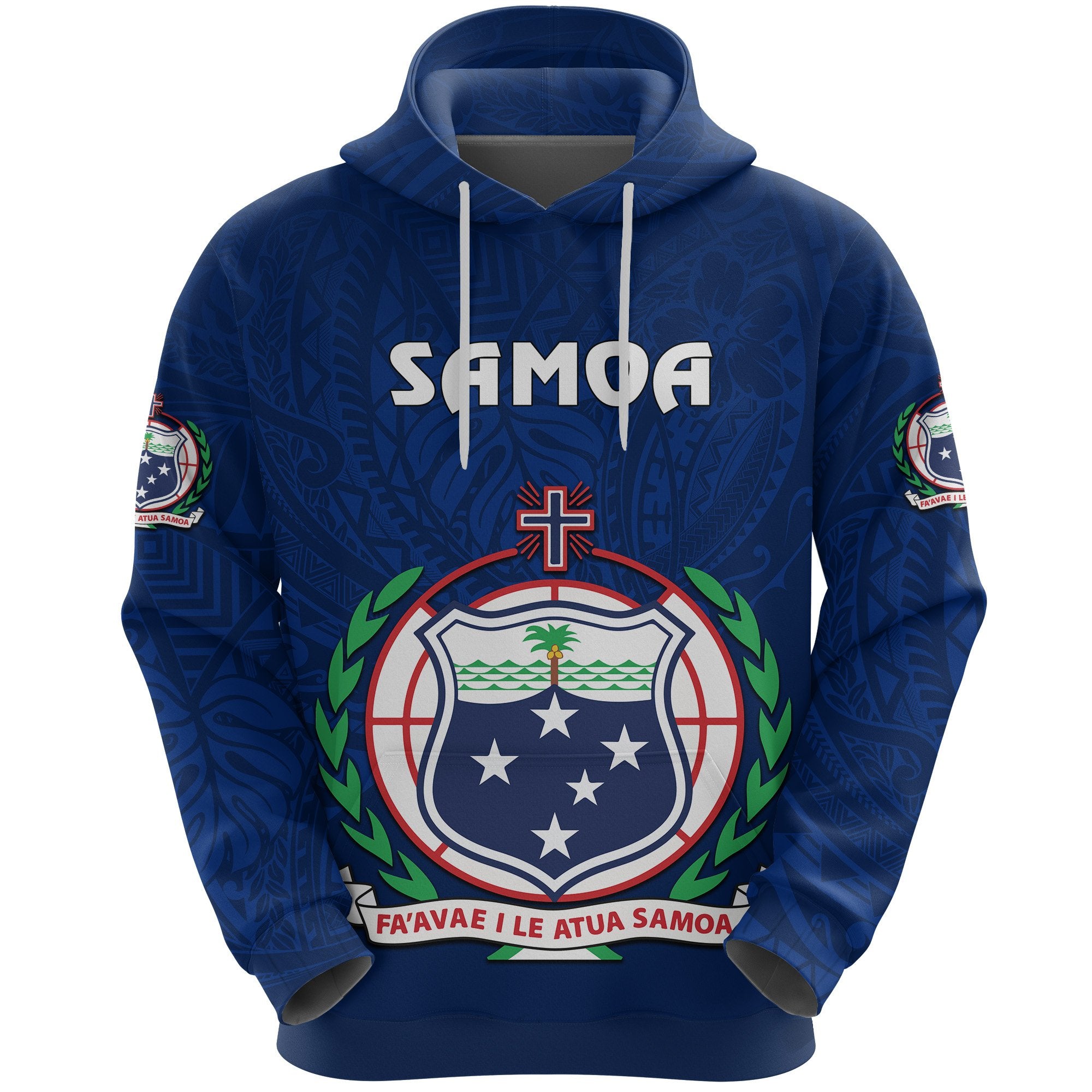 Manu Samoa Rugby Hoodie Simple Style Blue Unisex Blue - Polynesian Pride