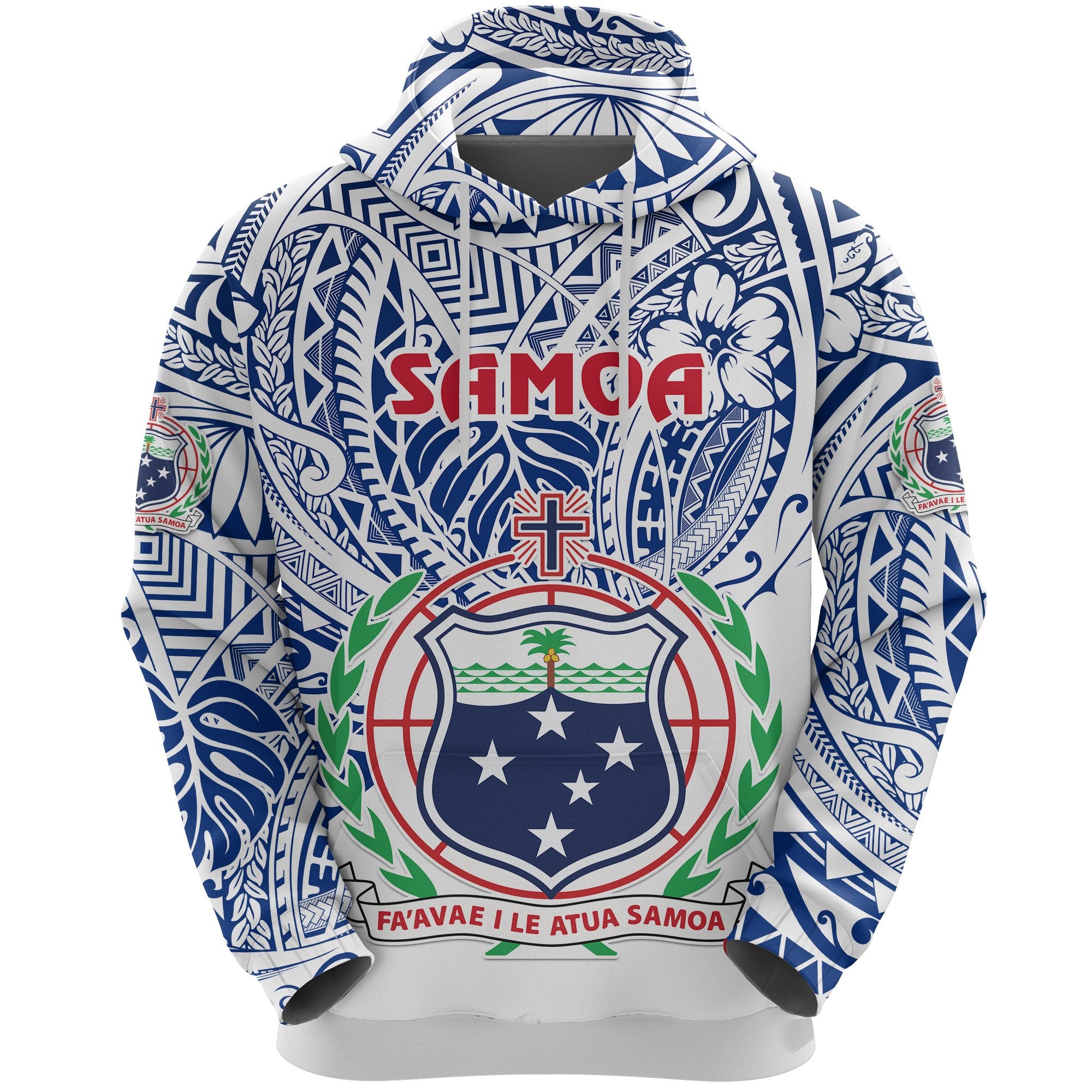 Manu Samoa Rugby Hoodie Simple Style White Unisex White - Polynesian Pride