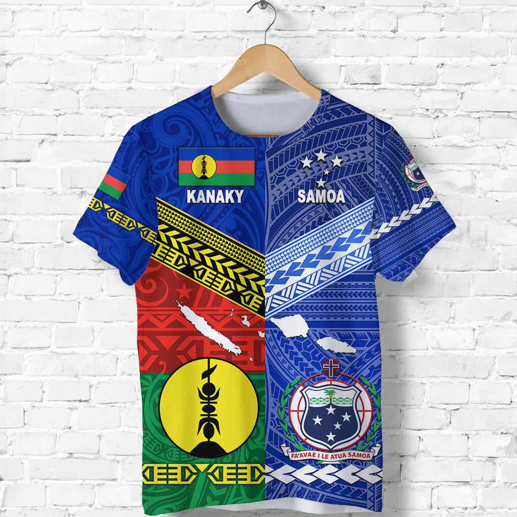 Samoa And Kanaky New Caledonia T Shirt Together LT8 - Polynesian Pride