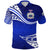 Custom Manu Samoa Rugby Polo Shirt Unique Version Blue, Custom Text and Number - Polynesian Pride