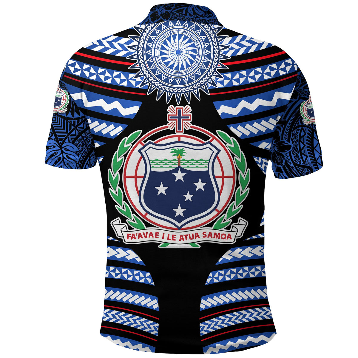 Custom Manu Samoa Rugby Polo Shirt Creative Style Black - Polynesian Pride