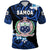 Custom Manu Samoa Rugby Polo Shirt Unique Vibes Coat Of Arms Blue, Custom Text and Number - Polynesian Pride