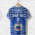 Custom Manu Samoa Rugby T Shirt Creative Style Full Blue, Custom Text and Number - Polynesian Pride