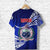 Manu Samoa Rugby T Shirt Unique Version Blue - Polynesian Pride