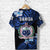 Custom Manu Samoa Rugby T Shirt Unique Vibes Coat of Arms Blue - Polynesian Pride