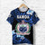 Manu Samoa Rugby T Shirt Unique Vibes Coat Of Arms Blue - Polynesian Pride