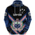 Custom Manu Samoa Rugby Zip Hoodie Creative Style Black, Custom Text and Number - Polynesian Pride