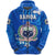 Manu Samoa Rugby Zip Hoodie Unique Vibes Coat of Arms Full Blue - Polynesian Pride