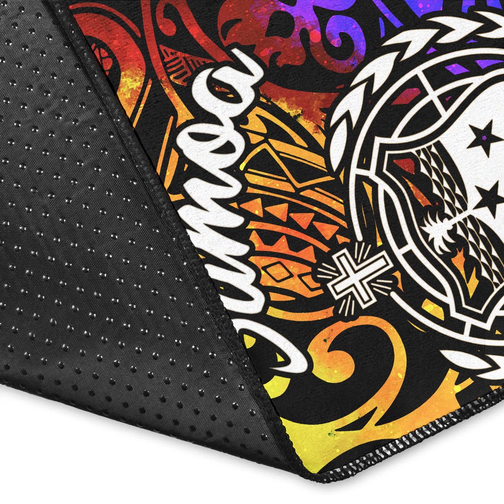 Samoa Area Rug - Rainbow Polynesian Pattern - Polynesian Pride