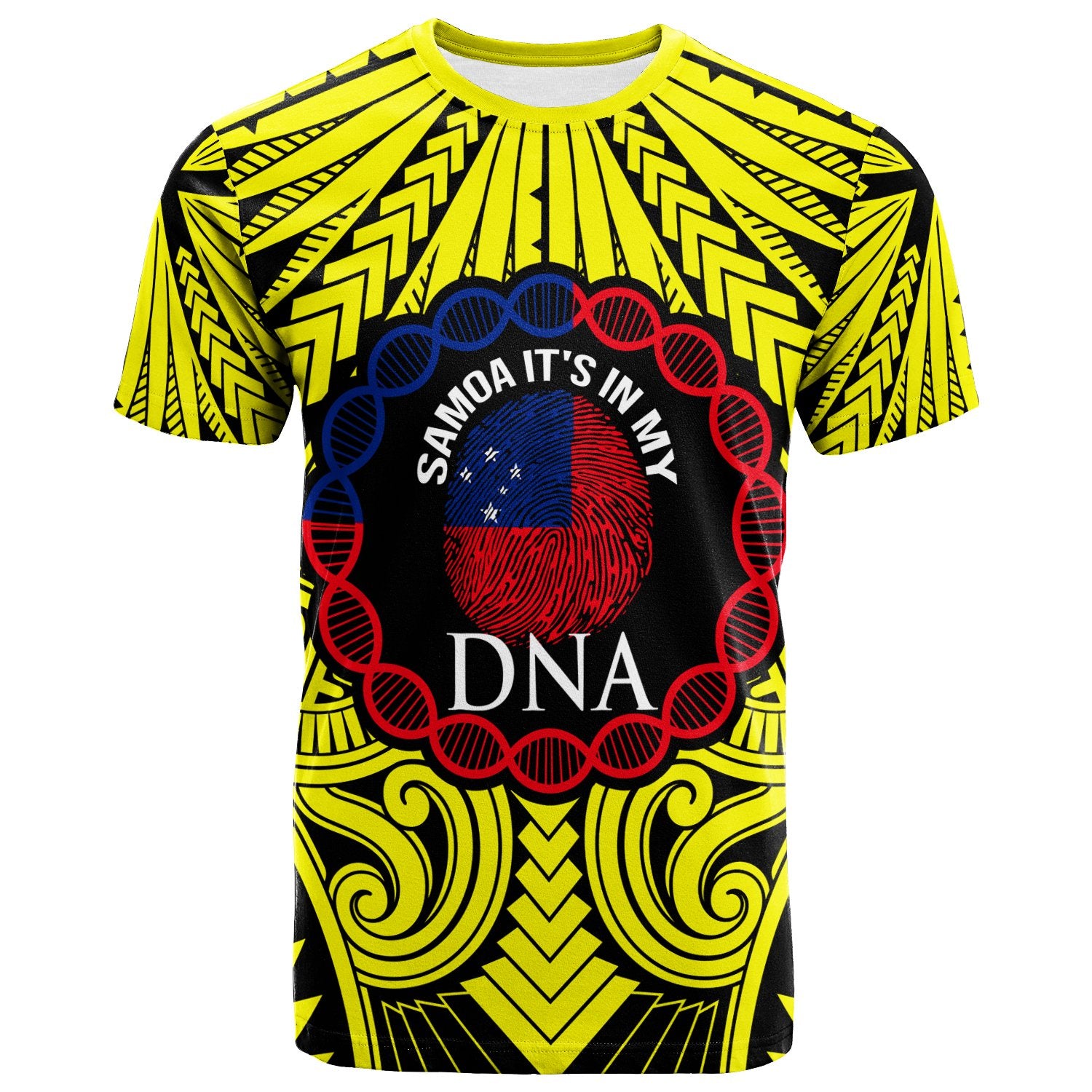 Samoa T Shirt Its In My DNA Color Yellow Unisex Yellow - Polynesian Pride