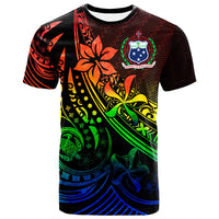 Samoa T Shirt The Flow of The Ocean Rainbow Color Unisex Rainbow - Polynesian Pride
