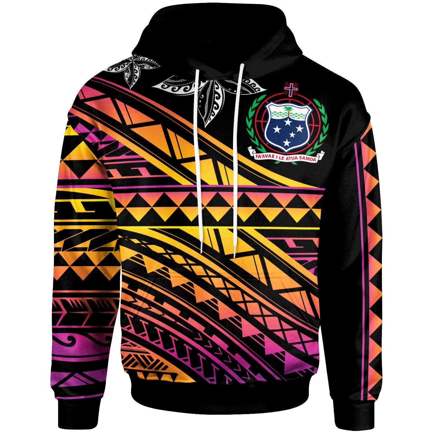 Samoa Custom Hoodie Special Polynesian Ornaments Unisex Black - Polynesian Pride