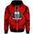 Samoa Zip Hoodie Classic Vignette Style Unisex Red - Polynesian Pride