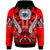 Samoa Hoodie Tribal Sun Tattoo Red Color Unisex Red - Polynesian Pride