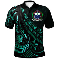Samoa Polo Shirt The Flow Of The Ocean Green Unisex Green - Polynesian Pride