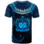 Samoa Custom T Shirt Serrated Pattern Blue Color Unisex Blue - Polynesian Pride